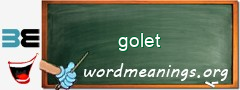 WordMeaning blackboard for golet